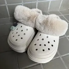 crocs クロックス　ストンプ　ラインド　クロッグ　ファー　23cm 23.5
