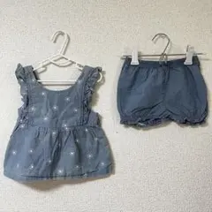 美品 carter's 綿100% 70cm セットアップ 女の子 夏服