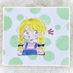 手描き イラスト ハンドメイド 色紙