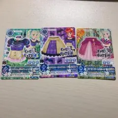 アイカツカード3枚セット　ロリゴシック　藤堂ユリカ