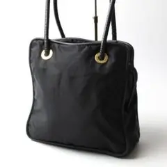 CELINE セリーヌ ショルダーバッグ ブラック ナイロン 黒 オールド