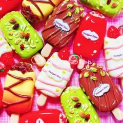 ☆1個35円 アイスクリーム お菓子 6個 デコパーツ カボションA-243