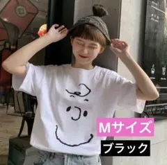 チャーリーブラウン　Tシャツ　Mサイズ　ブラック