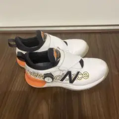 New Balance ゴルフシューズ 女性用 ホワイト/オレンジ