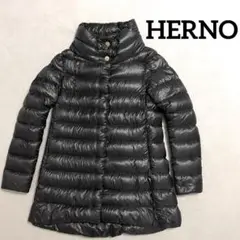457 ヘルノ ダウンコート 40表記 Sサイズ ダークグレー スマホより軽い