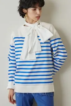 22SS完売品 ウィム ガゼット Whim Gazette ボーダーブラウス