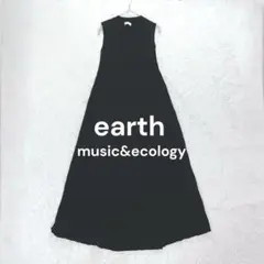 アースミュージックアンドエコロジー♡ロングティアードノースリーブリブワンピース♪