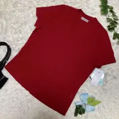 新品未使用　Donnez-Moi 半袖Tシャツ　赤　Ｖネック　UV対応　M L