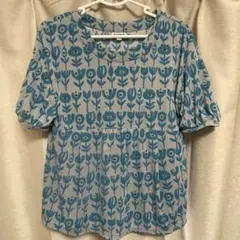 ホコモモラ 半袖 トップス カットソー Tシャツ 総柄 花柄 40サイズ