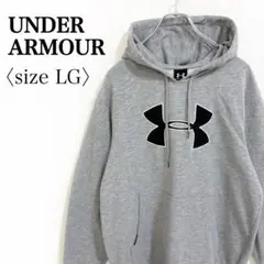 UNDER ARMOUR ビッグロゴ プルオーバーパーカー LG グレー