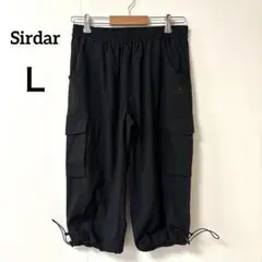 サーダー【Ｌ】シャカシャカカーゴパンツ 黒 スポーツ アウトドア クロップド丈