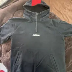 XLARGE ジップアップパーカー ブラック/レッド
