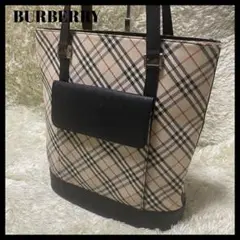BURBERRY バーバリー ノバチェック トートバッグ レザー カバン 鞄