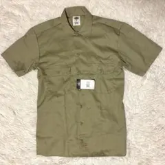 【新品】ディッキーズ 半袖 ワークシャツ カーキ Sサイズ