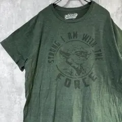 ヨーダ グラフィック Tシャツ オリーブグリーン　XXL