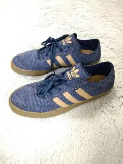 アデイダス　adidas　スニーカー　28.0cm　ネイビー系色　デニム生地風