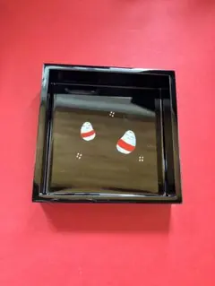 会津塗り角箱 起き上がり小法師 可愛い インテリア雑貨 和食皿