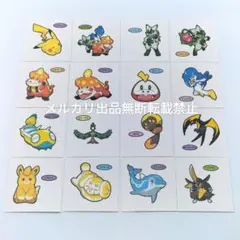 デコキャラシール ピカチュウ ニャローテ パモット パピモッチ 他 16枚セット