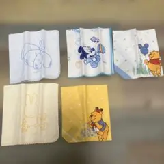 プーさん・ミッフィ ガーゼハンカチ 5枚セット