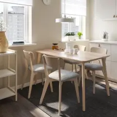 IKEA 木製ダイニングテーブルセット 4人用