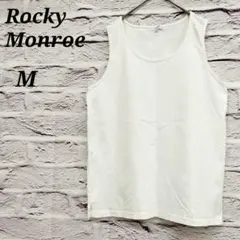 ロッキーモンロー【M】 タンクトップ ノースリーブカットソー コットン ホワイト