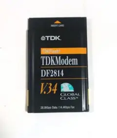 TDK モデムカード DF2814 と専用モジュラーケーブル【中古品】