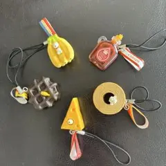 スヌーピー　お菓子ストラップ　5点