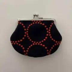 ミナペルホネンtambourine ハンドメイド　がま口ポーチ