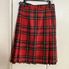 O'NEILL プリーツスカート 赤・黒・緑のチェック柄 US 6