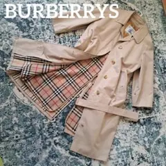 BURBERRYS ライナー付 ノバチェック 白タグ ベルト付 ステンカラー