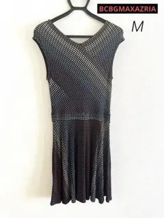 美品 BCBGMAXAZRIA Vネックカシュクール ワンピース M