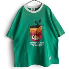 良品‪☆ 韓国ブランド 古着 フロントプリント Tシャツ 緑 半袖