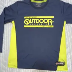 OUTDOOR PRODUCTS 長袖カットソー ネイビー/イエロー　子ども用