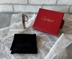 【美品・箱・保管袋付き】カルティエ／ロゴ ピルケース キーリング付き／メタル 美品・箱・保管袋付き】カルティエ／ロゴ ピルケース キーリング