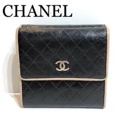 ●CHANEL シャネル ワイルドステッチ Wホック財布 12番台