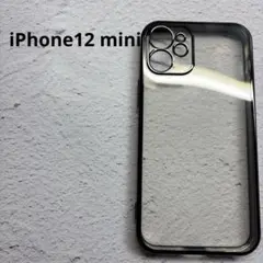 iPhone12 mini ケース　ブラック　クリア