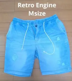 Retro Engine ライトブルー Mサイズ ショートパンツ