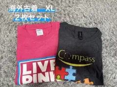 US古着　2枚セット　プリント Tシャツ　②