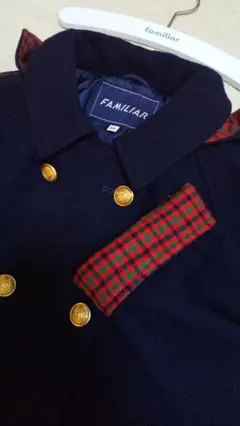 希少 レア familiar ファミリア チェック 110 ヴィンテージ コート