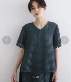 INDIVI インディヴィ　メッシュレース　半袖カットソー　38サイズ　M