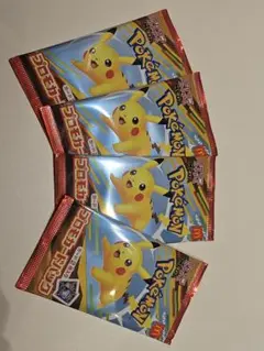 【未開封】マクドナルド　ハッピーセット　ポケモンカード　プロモ　4パック