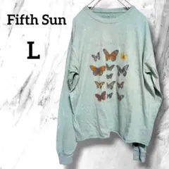 【Fifth Sun 】蝶デザイン トレーナー レディース プリント ラージ L