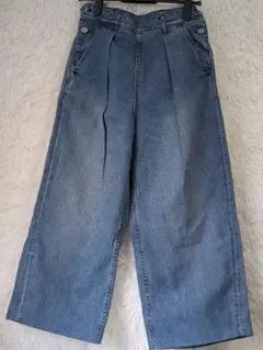 マカフィー　デニム　タッグ　ワイドパンツ　34
