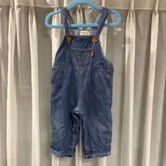 ミキハウス　ホットビスケッツ　デニム　オーバーオール　ロンパース　ベビー　80