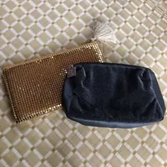ランコム　ポーチ　セット売り　グレー　ゴールド