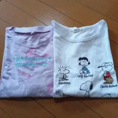 女の子半袖Tシャツ2枚セット 150サイズ (スヌーピーとベア柄)