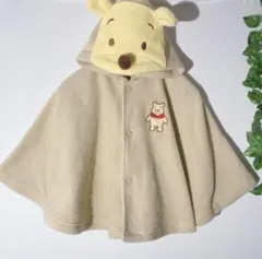 ディズニー 子供服 フリースポンチョ プーさん 可愛い 暖かい 冬