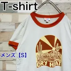 YD70【US輸入】DRY HEAT　半袖Tシャツ【メンズS】薄ベージュ色