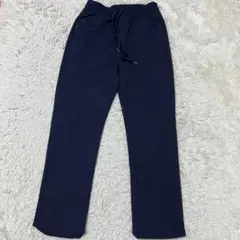 ネイビーパンツ ウエストゴム ジッパーポケット 部屋着 ルームパンツ