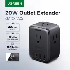 UGREEN 20W 4ポート充電器 (USプラグ)